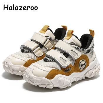 

Spring Kids Sport Sneakers Children Genuine Leather Sneakers Baby Girls Black Casual Sneakers Boys Brand Running Shoes Trainers