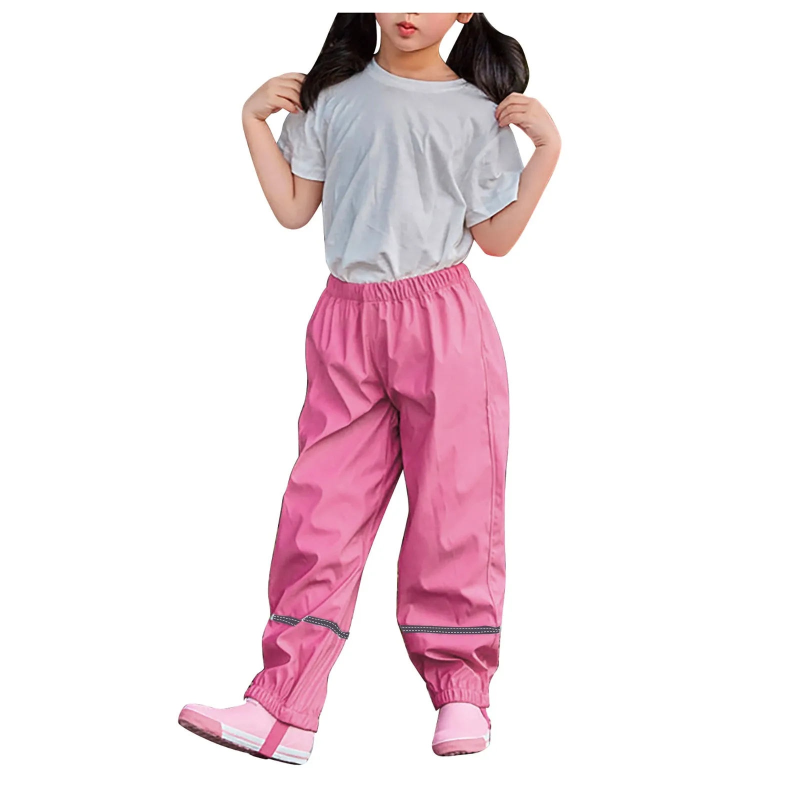 Waterproof Kids Girls Pants For Outdoor Rain