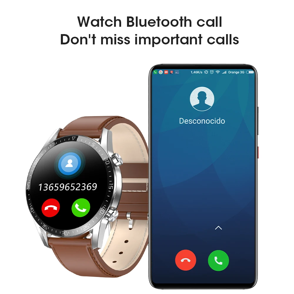 Abay Новые смарт часы L13C 2020 Bluetooth звонки динамик IP68 Водонепроницаемый ECG PPG