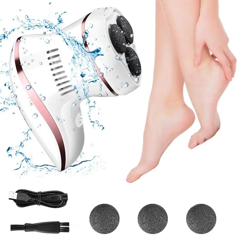 

Electric Foot File Dead Skin Callus Remover Foot Grinder Machine Foot Pedicure Tools Feet Care With 3 Grinding Head USB Charging