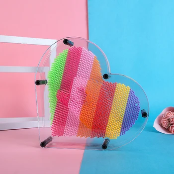 

3D Clone Handprint Heart-shaped Magic Needle Painted Hand Model Decor Christmas Birthday Party gifts for Girls kids Creative Toy