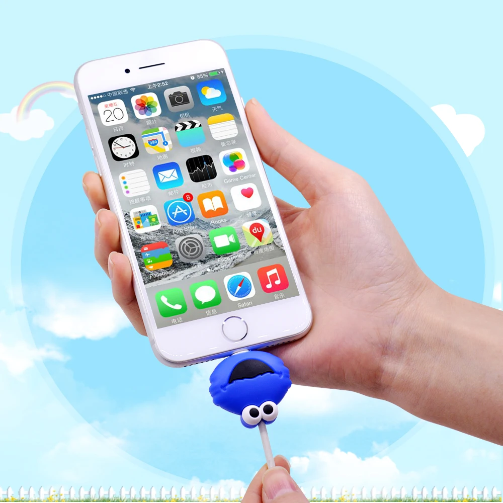 CHIPAL Tsum Animal Cable Protector for iPhone USB Charger Wire Winder Cartoon Bites Organizer Chompers Cute Bite Phone Holder