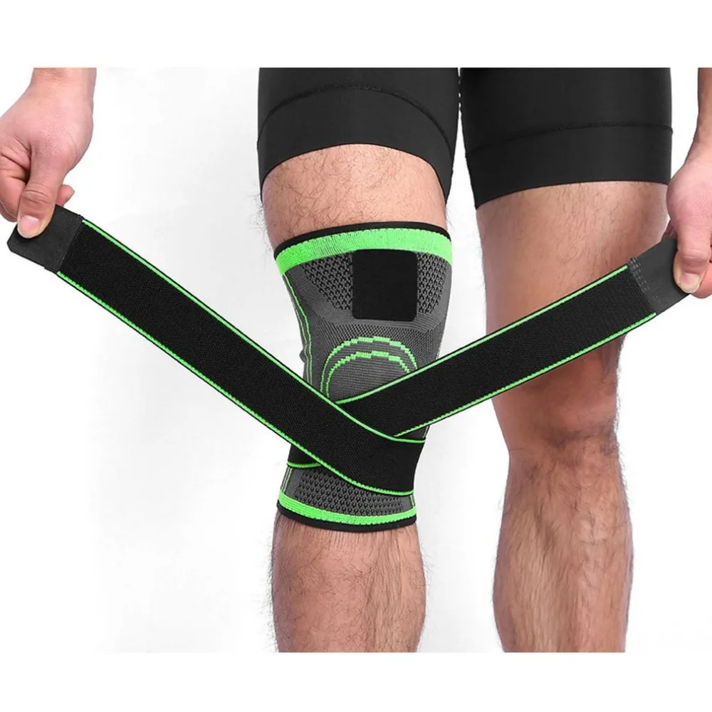 3D Pressurized Fitness Bandage Knee Support Brace Elastic Nylon Sports Compression Pad Sleeve Health Care | Красота и здоровье