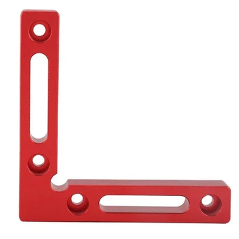 

2PC Woodworking L Shape 90° Right Angle Corner Clamp Wood Metal Welding Fix Tool Red Aluminum Alloy Woodwork Tool Corner Clamp