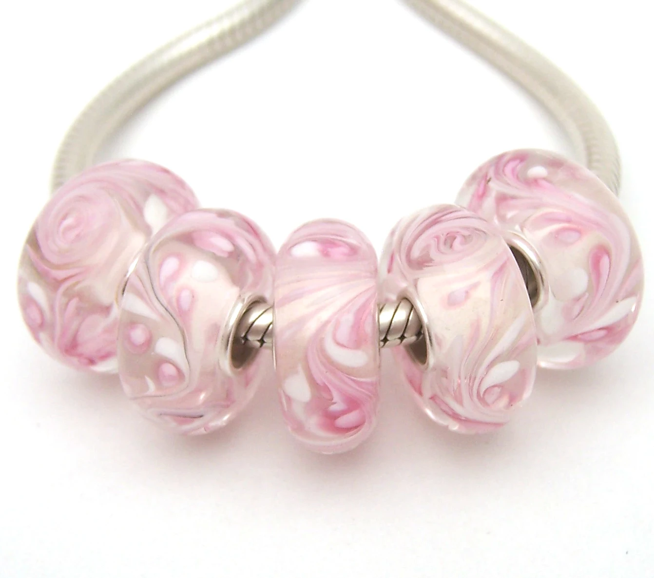 

JGWGT 1018 5X 100% Authenticity S925 Sterling Silver Beads Murano Glass beads Fit European Charms Bracelet diy jewelry Lampwork