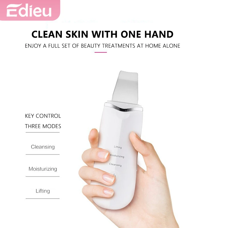 

Electric Ultrasonic Shovel Pore Dirt Grease Horny Acne Blackhead Remover Face Deep Nose Cleaner Skin Care Tool Ion Import Export