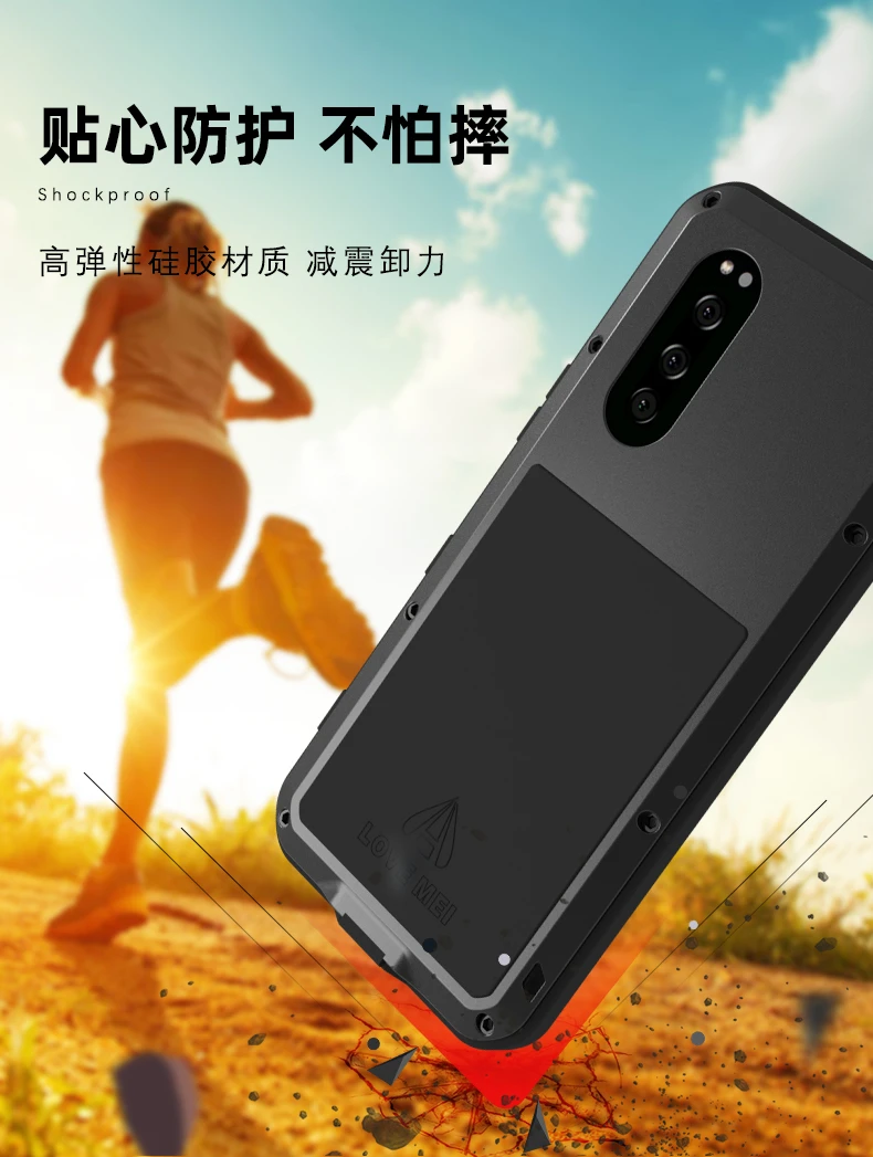 Водонепроницаемый защитный чехол для sony Xperia 5, чехол с защитой от ударов/пыли, водостойкий Чехол для sony Xperia 5, чехол с пленкой Gorilla glass