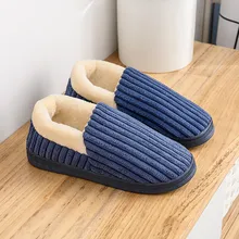 Темно-синие, кофейные вельветовые тапки; мужские теплые домашние тапочки; зимние пушистые лоферы; Zapatos De Hombre; домашняя обувь на плоской подошве