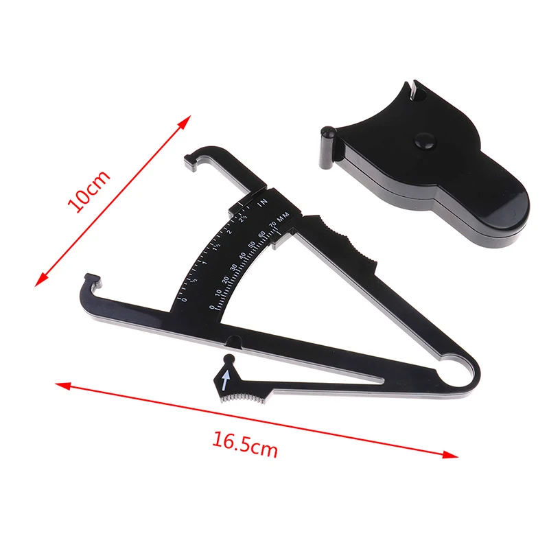 Body Fat Caliper Body Fat Tester With Body Mass Tape Body Fat Caliper Skinfold With Measurement Chart Body Health Care Tool