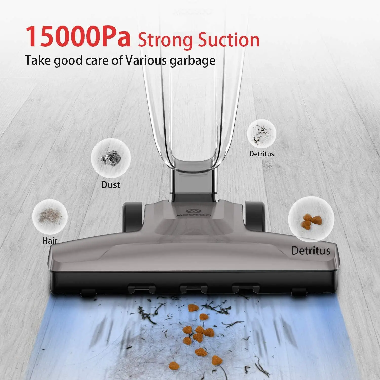 MooSoo Corded Vacuum Cleaner 15000Pa Cyclonic Upright Washable Hepa