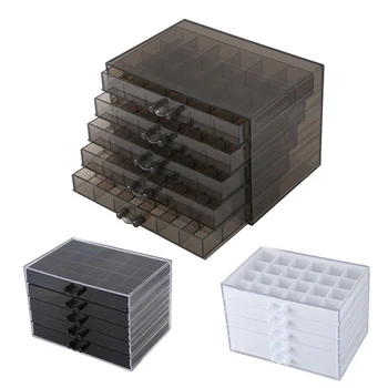 

120 Grids Nail Decoration Sequence Organize Box Transparent Empty Nail Art Isplay Holder Case Manicure Tool#Transparent Transpar