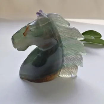

High Quality Natural Colorful Fluorite Unicorn Shape Stone Hand Crafted For Gift &Home Decor ZT