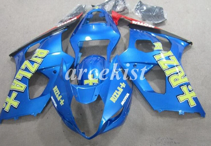 4 подарки ABS мотоцикл полный обтекатель комплект подходит для Suzuki GSX-R1000 2003 2004 03 04 K3 GSXR1000 Кузов Набор синий желтый