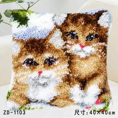 Pattern 6 Начинающих вышивка подушка с изображением животных защелка крышки крюк ковер делая наборы для взрослых KYY8815 - Цвет: Pattern 6