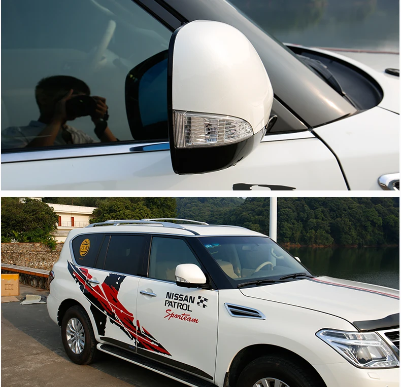 Для Nissan Patrol Y62 зеркало заднего вида поворотник патруль модифицированное зеркало заднего вида корпус светодиодный указатель поворота модификация