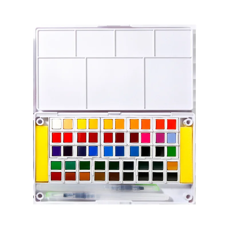 Однотонная Акварельная краска в коробке 48 цветов фотофонтан для начинающих