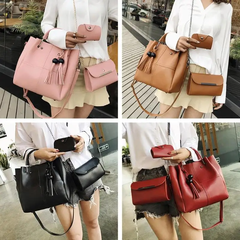 3 шт./компл. модный клатч из искусственной кожи держатель для карт топ ручка сумки