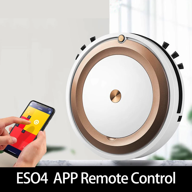 

APP Remote Control Robot Vacuum Cleaner ES04 Intelligent Suitable For Floors Of Various Materials USB Suction Sweeper Dry Wet