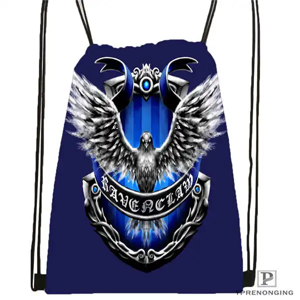 Custom hufflepuff-@ 01-походная сумка на шнурке милый рюкзак для детей(черная спинка) 31x40 см#180611-03-127