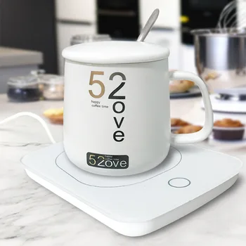 

Warm Electric Cup 55 Degree Temperature Cup Creative Ceramics Coffee Cup Heating Insulated Cup Gift