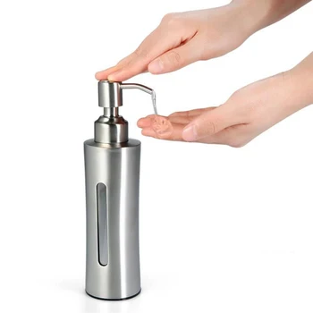 

2019 New Fluid Soap Dispenser Stainless Steel Pump Shower Soap Bottle For Bath Bathroom Kitchen