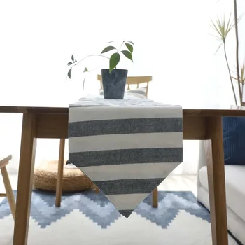 

Nordic Simple Style Cotton Striped Table Runner Table Banner Style Decorative Towel Placemat Table Flag Table Flag Cover Towel