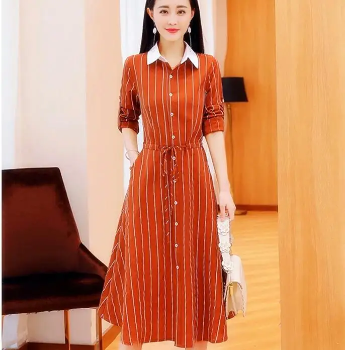 The new summer show thin belly tall waist dress