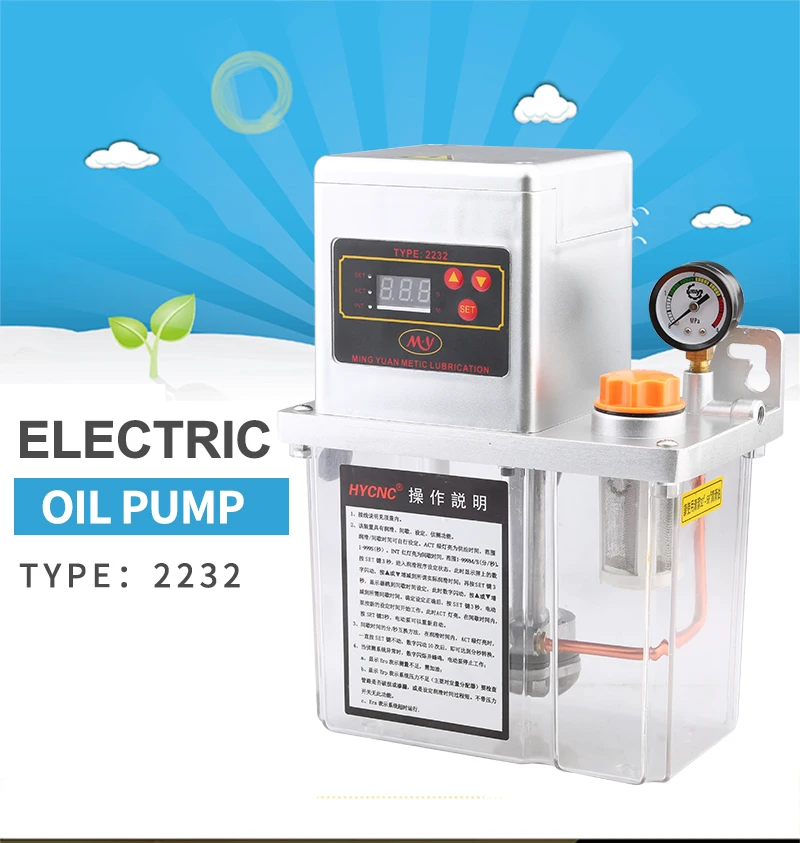 220v engrenagem óleo lubrificante cnc eletromagnética automática