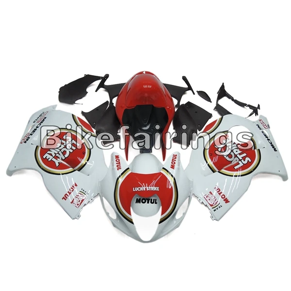Полный обтекатели для Suzuki GSXR1300 Hayabusa 1997-2007 98 99 00 01 02 03 04 05 06 ABS Мотоциклетный кузов Лаки Страйк красный, белый