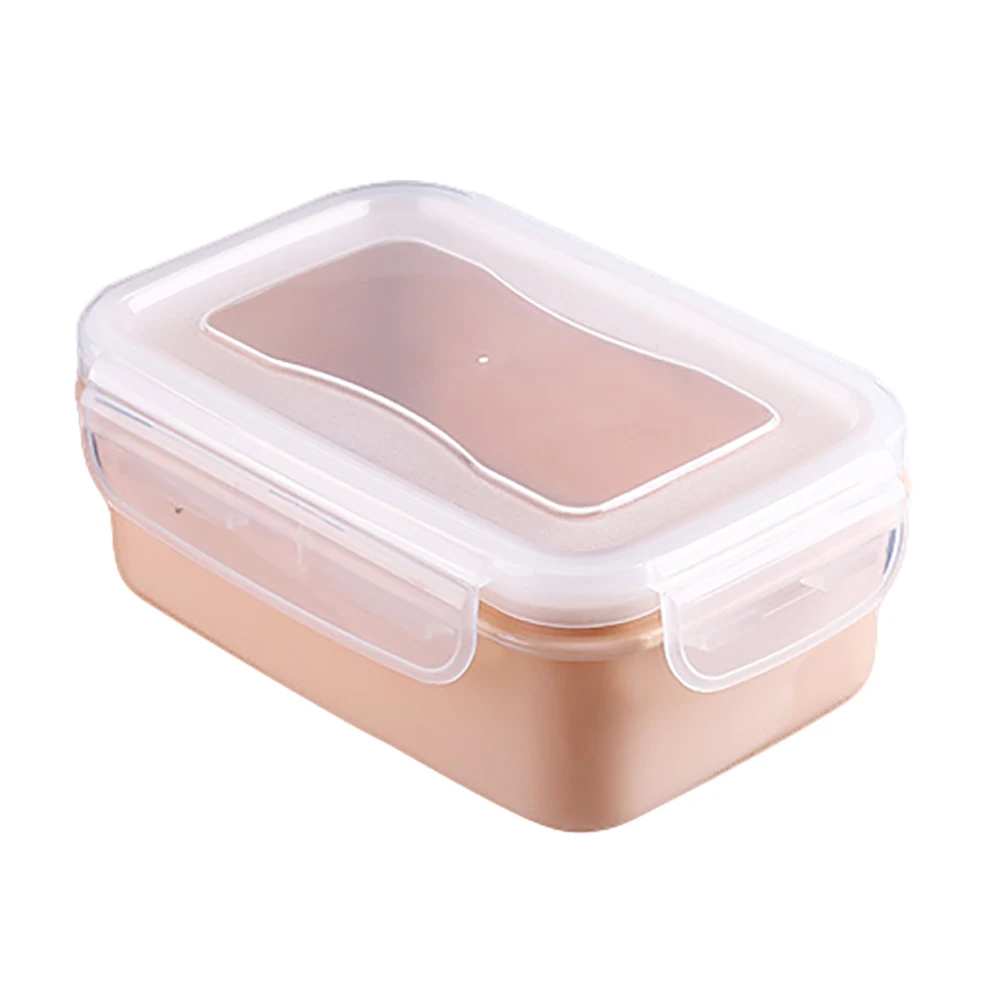 ГОРЯЧАЯ круглая/прямоугольная коробка для ланча пластиковая Stoarge Box Контейнер для хранения еды контейнер для еды Bento Box кухня Stoarge Органайзер - Цвет: Pink Rectangle
