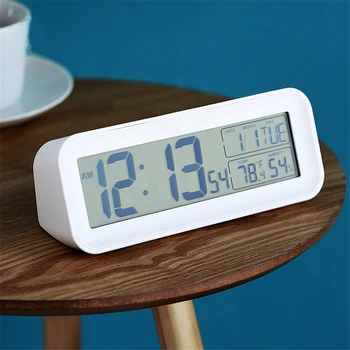

European Fashion Mute Creative Electronic Lcd Personality Perpetual Calendar Living Room Study Bedroom Home Clock