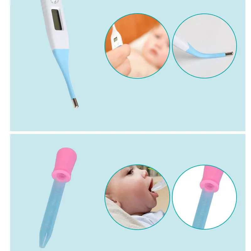 10Pcs/Set Baby Kids Nail Hair Health Care Thermometer Nose Cleaner Toothbrush Safety Tools Newborn Grooming Brush Kit Baby Care