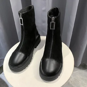 

Hot Sale Martin Boots Female British Style Autumn Womens Booties 2020 New Fashion Plus Velvet Platform Net Red Girls Boots Women