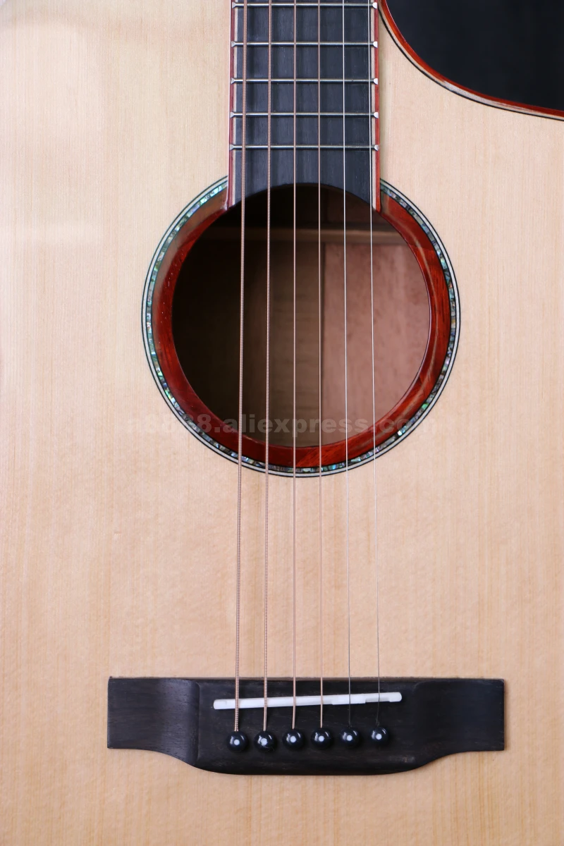 Finlay цельная гитара, 4" Акустическая гитара+ жесткий чехол, Solid Spruc Top/Solid Mahogany Body, Профессиональная Гитара s chin