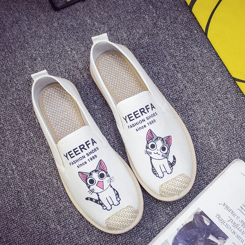 spring and autumn new women's shoes lightweight breathable Korean students flat canvas casual shoes
