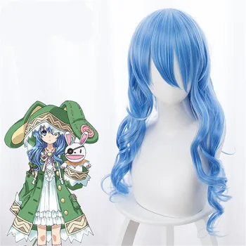 

DATE A LIVE 3rd Season Yoshino Cosplay Wigs Long Curly Wavy Blue Mix Synthetic Hair Perucas Costume Role Play Wig for Adult