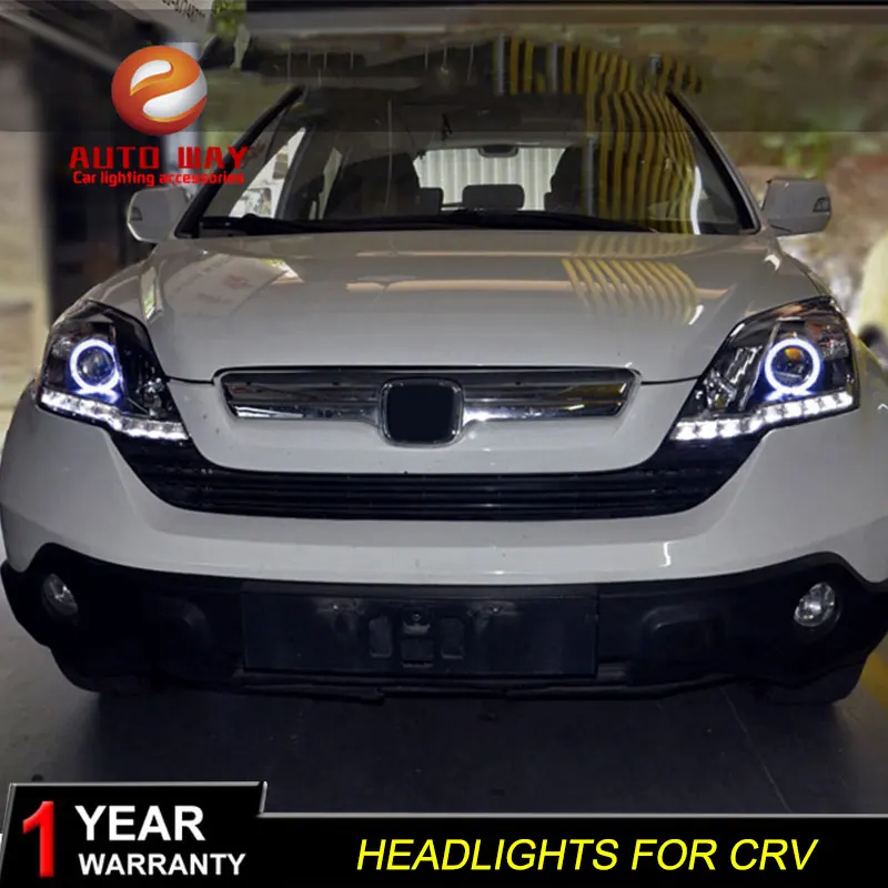 Автомобильный Стильный чехол на голову для Honda CRV 2007-2011 фары светодиодный Honda CR-V фары DRL двойной луч Биксенон HID