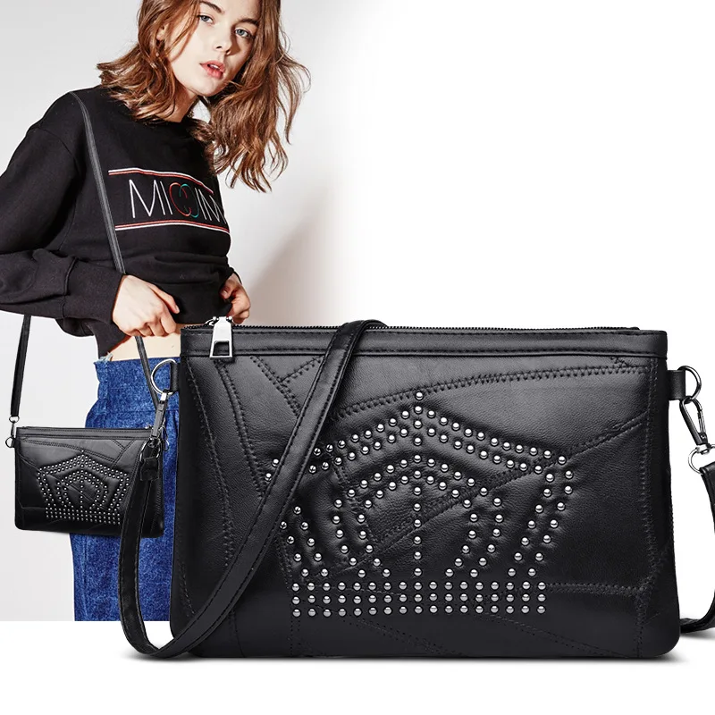 

Simple Fashion Clutch Bag Trend Versatile WOMEN'S Messenger Bag pu yang Leather Stitching Nursing Shoulder Bag