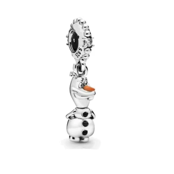 

Free ShippingReal 925 Sterling Silver Charm Vintage Diney Frozen Olaf Dangle Charm Beads Fit Pandora Bracelet & Necklace Jewelry