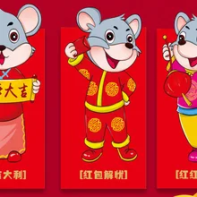 Г. Креативный красный конверт с изображением Минни Маус, на заказ, для запечатывания детской милой карты, через год, красный конверт, сумка