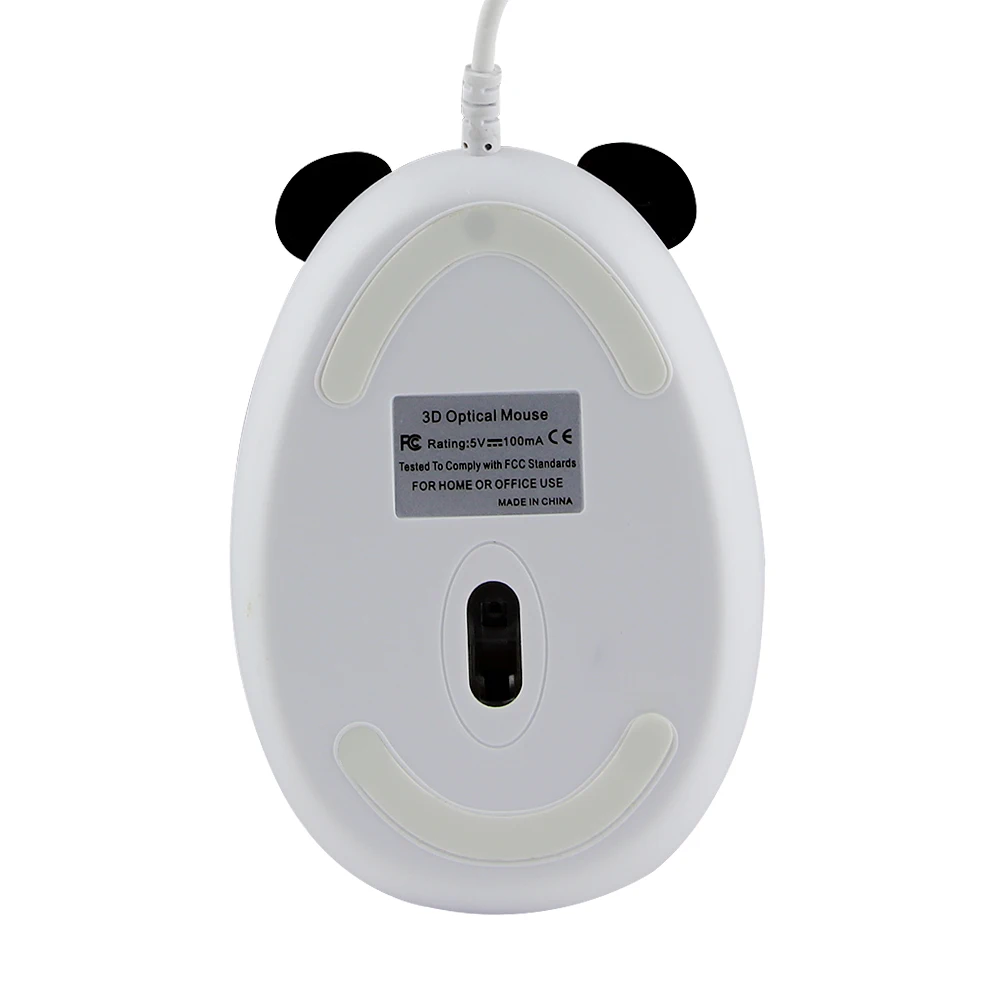 Проводная мини мышь CHYI с изображением аниме панды оптическая USB эргономичная 1600