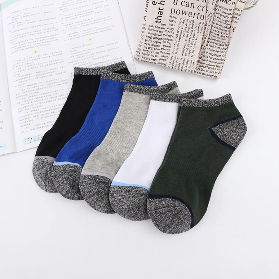 5 Pairs/Lot Sports Socks Men Ankle Japan Korea Style Running Athletic Outdoor Casual Cotton Summer Short Breathable Sock Travel running socks men ankle socks