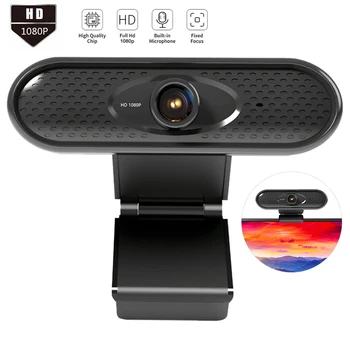 

USB1080P Webcam With Microphone Computer Pc WebCamera Anti-peeping Rotatable Camera For Live Broadcast Video Conference Work