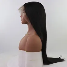 Bombshell темно-коричневые синтетические волосы на кружеве парик прямые термостойкие волокна волос натуральный волос средний пробор для женщин