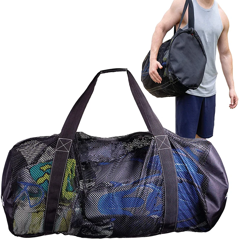 

Surfing Swiming Multifunctional Snorkeling Foldable Mesh Tote Portable Nylon Outdoor Scuba Diving Extra Large Beach Storage Bag