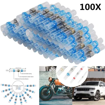 

100 * Solder Sleeve Heat Shrink Butt Waterproof AWG16~14 Wire Splice Connector