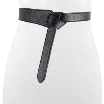 

Luxury Female Belt For Women Red Bow Design Thin Pu Leather Jeans Girdles Loop Strap Belts Bownot Brown Dress Coat Accessories