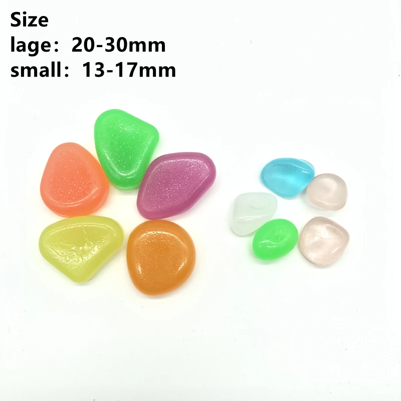 Luminous Stones Glow in the Dark Garden Pebbles Fish Tank Glow Stone Decoration Walkways Path Patio Lawn Yard Decor Mix Color