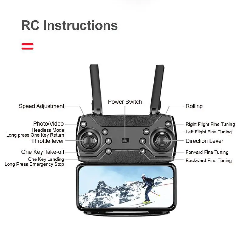 2020 New F84 RC Drone With 4k 1080P HD Camera Wifi Fpv Helicopter Blue And Black Foldable Quadcopter For Children Gift Toy