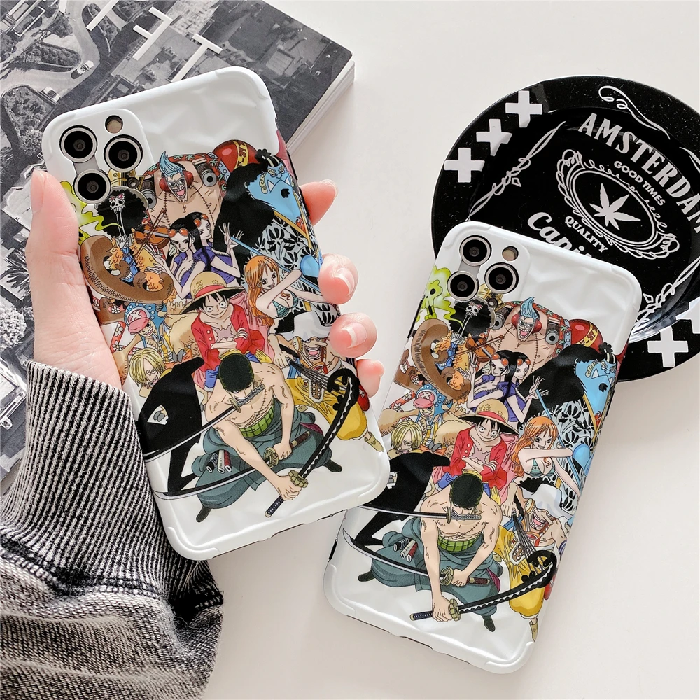 Cartoon muster One piece Luffy ZORO Case for iPhone 11 Pro X XR XS MAX ...